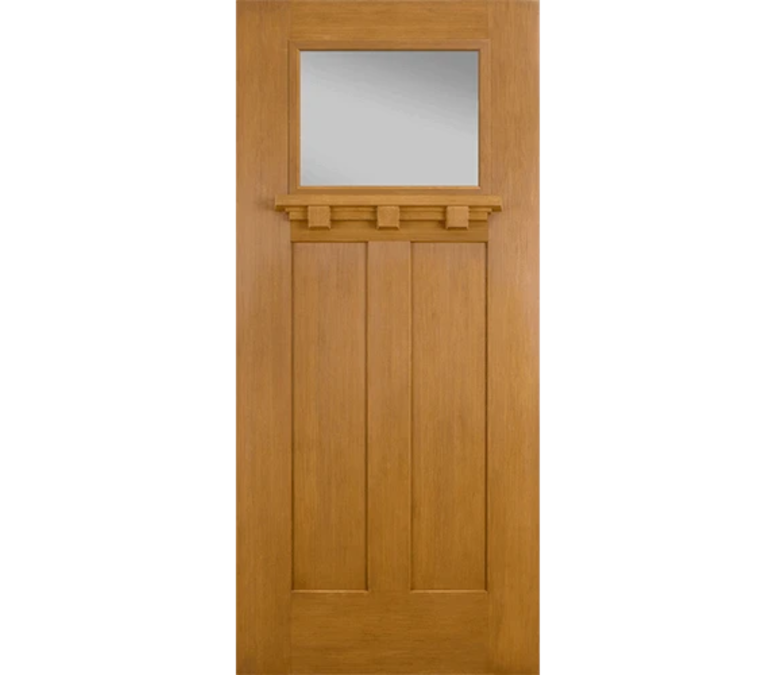 Pasadena Craftsman Light Fiberglass Entry Door